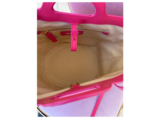 Marni Borsa Tote in Rafia Rosa - vista 12