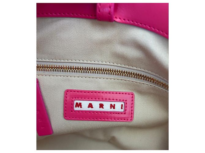 Marni Borsa Tote in Rafia Rosa - vista 13