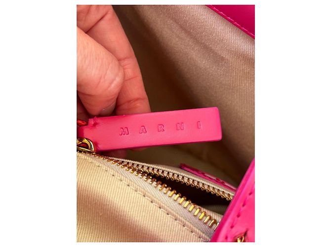 Marni Borsa Tote in Rafia Rosa - vista 16