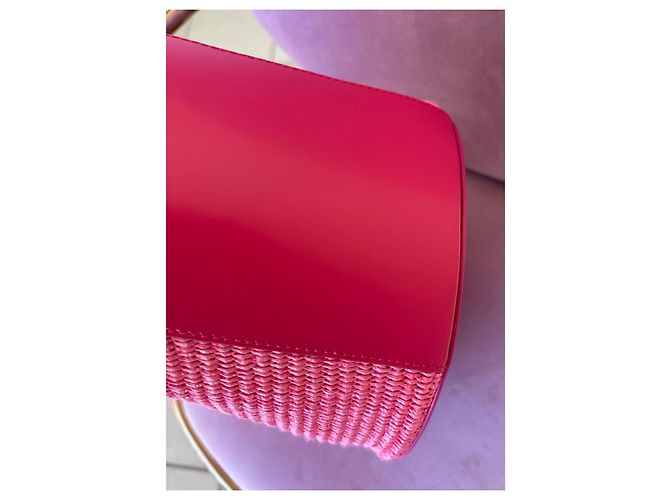 Marni Borsa Tote in Rafia Rosa - vista 5