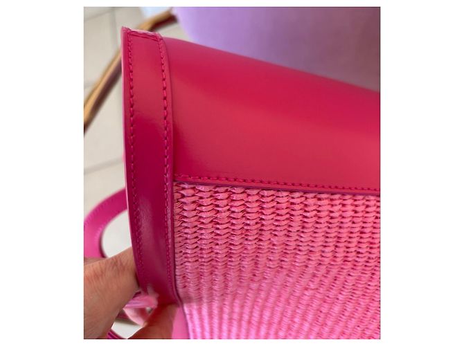 Marni Borsa Tote in Rafia Rosa - vista 6
