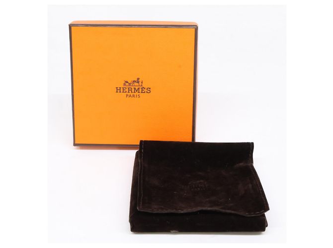 Hermès Bracciale charm in pelle Jumbo H HERMES Nero Argento - vista 9