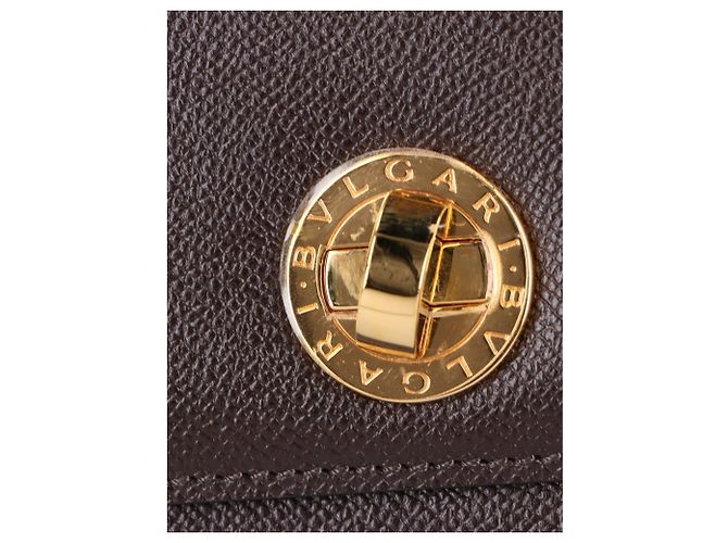 Bolsa de ombro horizontal em couro BVLGARI Bulgari com fecho turnlock - vista 8