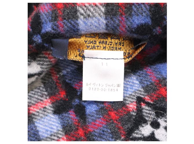 Stola in cashmere Louis Vuitton Monogram Gradient Tartan Nero Multicolore - vista 7