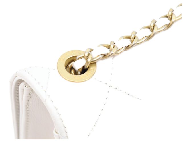 Borsa a tracolla Chanel Ivory Lamb Gripoix Matelassé Bianco - vista 10
