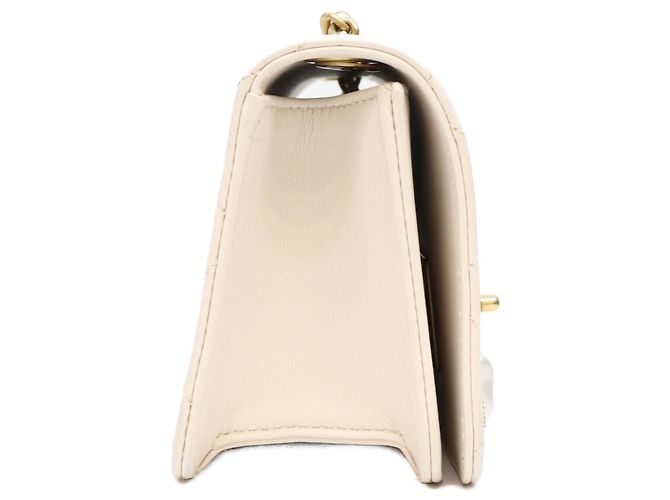 Borsa a tracolla Chanel Ivory Lamb Gripoix Matelassé Bianco - vista 4