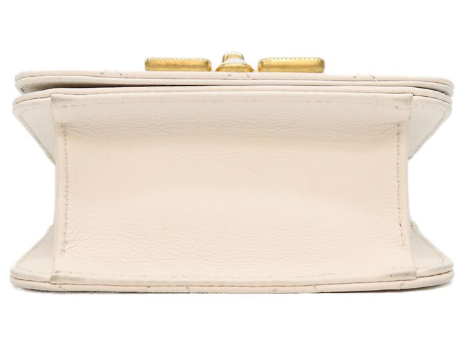 Borsa a tracolla Chanel Ivory Lamb Gripoix Matelassé Bianco - vista 5