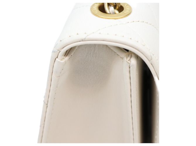 Borsa a tracolla Chanel Ivory Lamb Gripoix Matelassé Bianco - vista 8