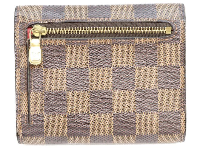 Portafoglio Louis Vuitton N60005 Koala Tri-fold Marrone Rosso - vista 3