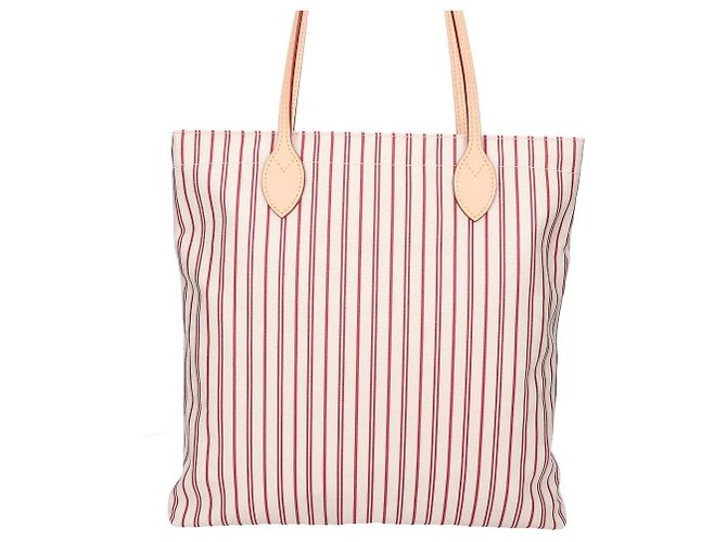 Louis Vuitton x Grace Coddington Gestreifte Tote Bag Beige - Ansicht 3