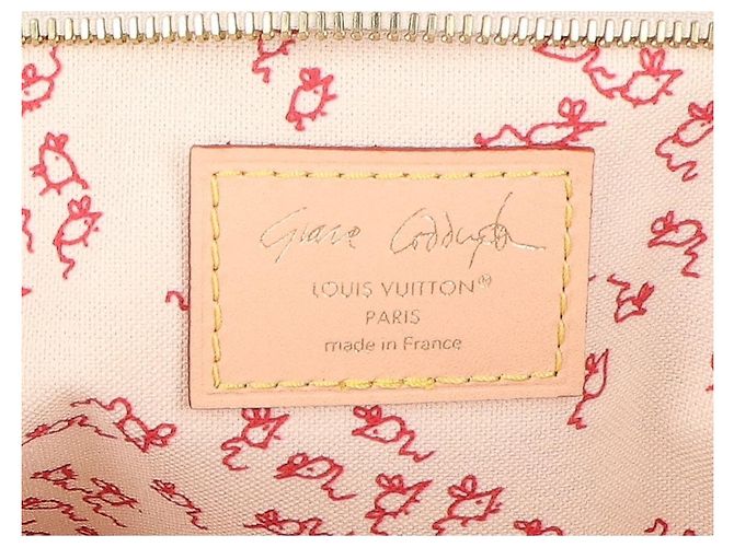 Louis Vuitton x Grace Coddington Gestreifte Tote Bag Beige - Ansicht 7