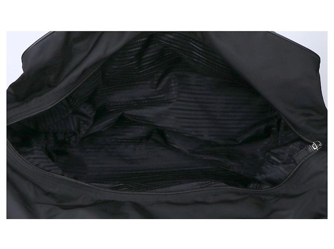 Borsa Boston 2-Way Prada Nylon x Saffiano Nero - vista 6