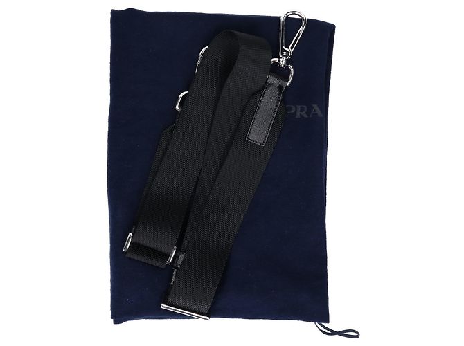 Borsa Boston 2-Way Prada Nylon x Saffiano Nero - vista 7