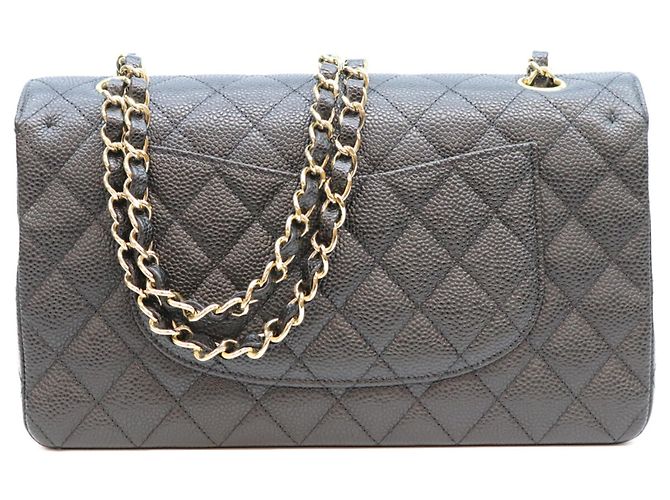 Borsa a tracolla Chanel A01112 in pelle Caviar Matelassé Nero - vista 3