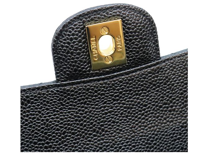 Borsa a tracolla Chanel A01112 in pelle Caviar Matelassé Nero - vista 8