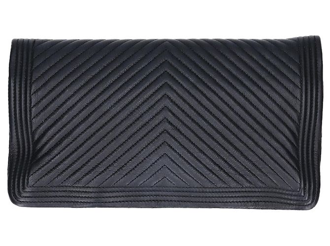 Pochette Chanel Boy in nero - vista 4
