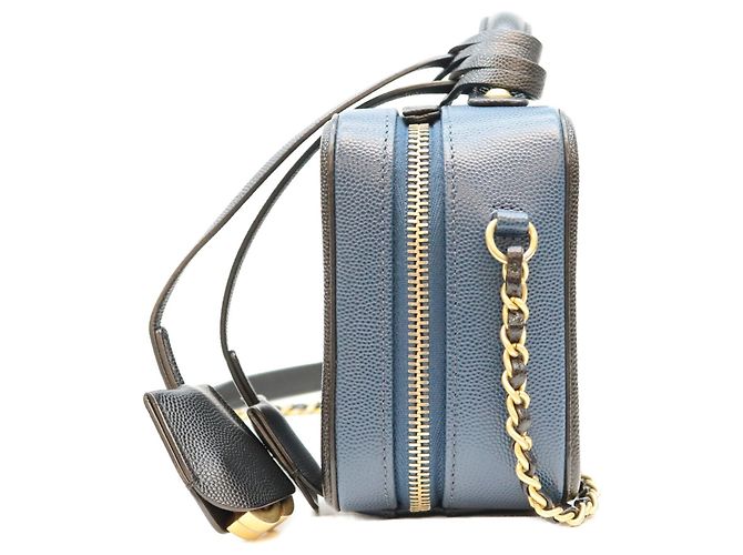 Borsa a tracolla Small Vanity Chanel A93342 CC Filigree Nero Blu - vista 2