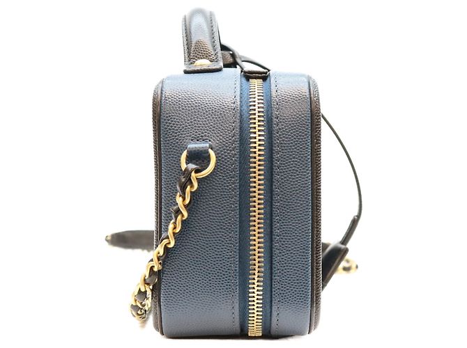 Borsa a tracolla Small Vanity Chanel A93342 CC Filigree Nero Blu - vista 4