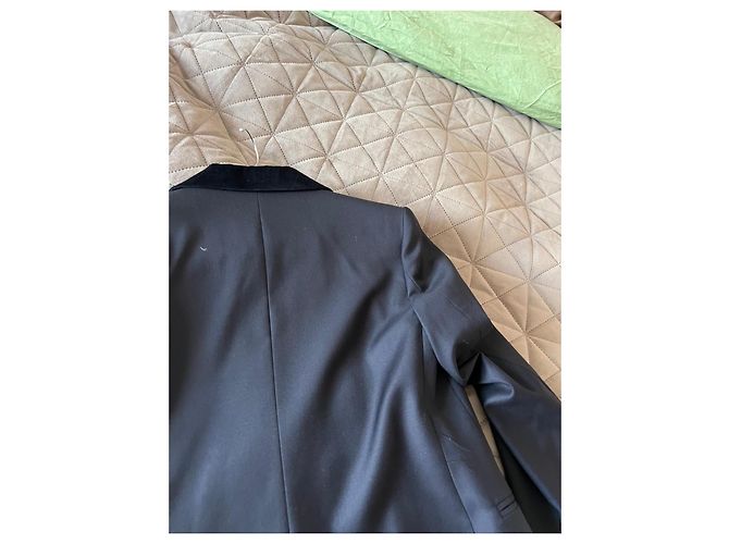 Maliparmi Malip Costume Smoking Garçon en Laine Bleu Marine Noir - vue 3