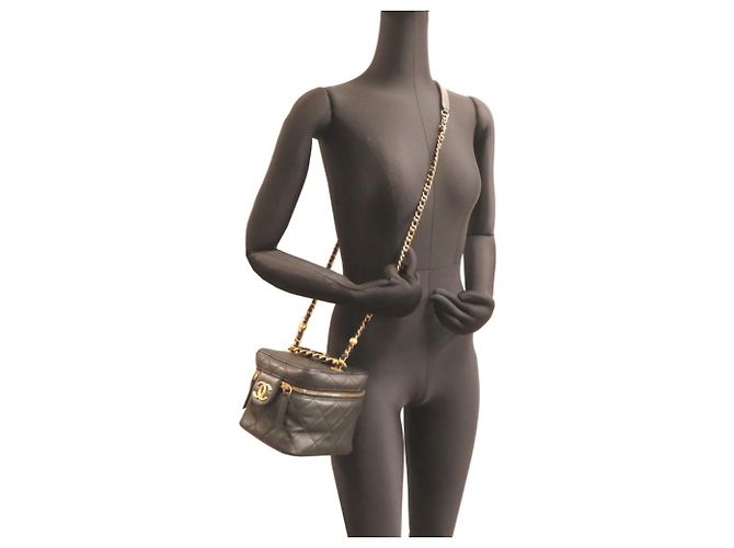 Borsa a tracolla Chanel Vanity da donna Nero - vista 8