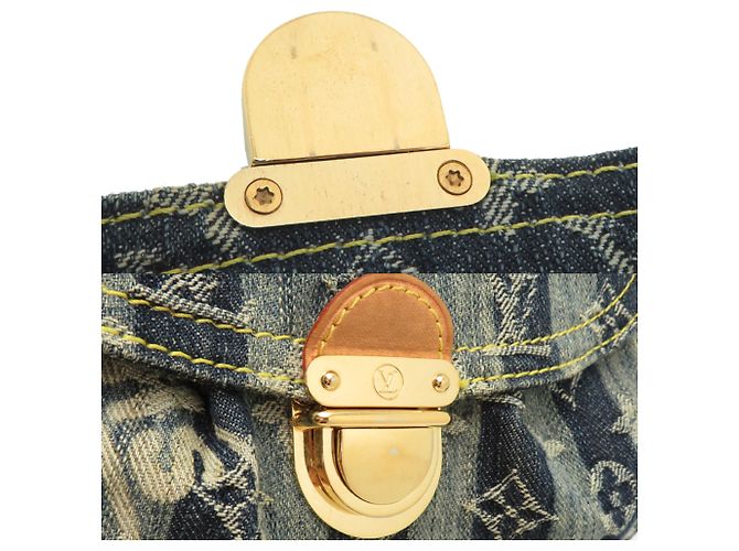 Borsa a tracolla Louis Vuitton Mini Pleaty Raye Blu - vista 10