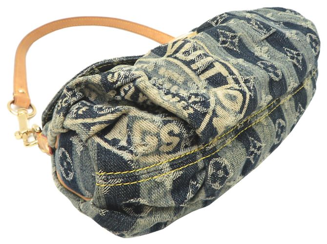 Borsa a tracolla Louis Vuitton Mini Pleaty Raye Blu - vista 3