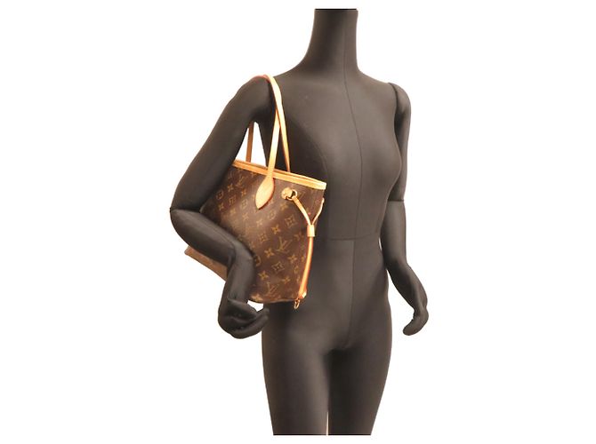 Borsa Tote Louis Vuitton Neverfull PM da donna Marrone - vista 9