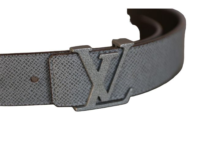 Louis Vuitton M6898 85/34 Taiga Glacier Santur Initial Gürtel Grau - Ansicht 2