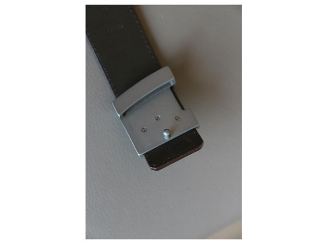 Louis Vuitton M6898 85/34 Taiga Glacier Santur Initial Gürtel Grau - Ansicht 5