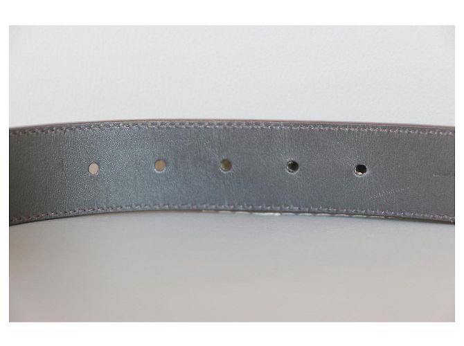 Louis Vuitton M6898 85/34 Taiga Glacier Santur Initial Gürtel Grau - Ansicht 9