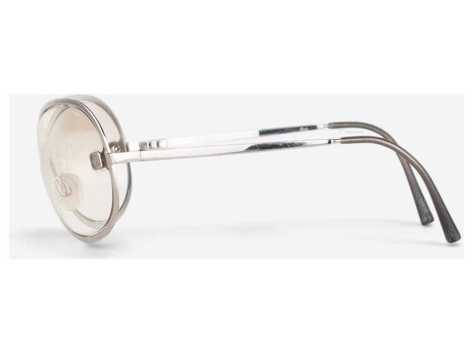 Occhiali da sole maschera shield aviator '4030' Chanel by Karl Lagerfeld anni 2000 Argento - vista 3