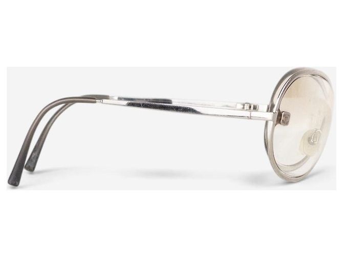 Occhiali da sole maschera shield aviator '4030' Chanel by Karl Lagerfeld anni 2000 Argento - vista 4