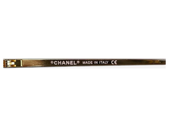 Gafas de sol Chanel 2000s Rimless '4017 D' CC Rhinestone Dorado - vista 8