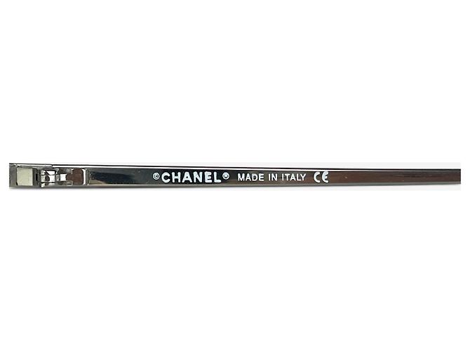 Gafas de sol Chanel 2000s Rimless '4017 D' CC Rhinestone Plata - vista 6