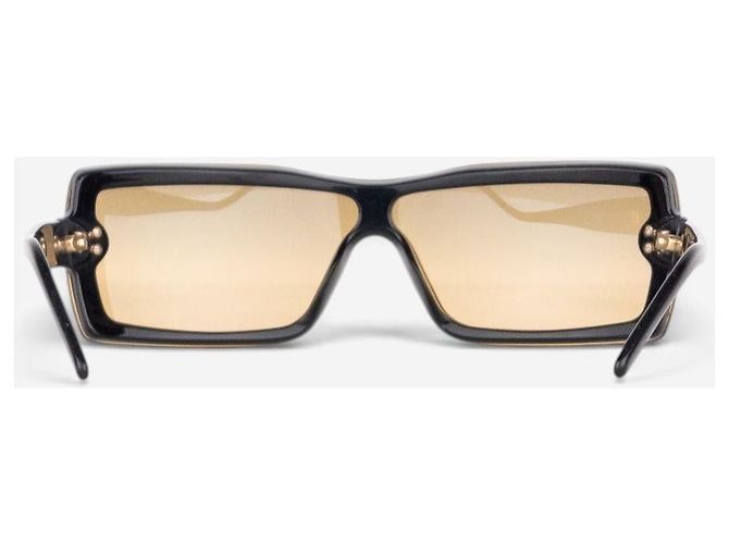 Chanel 2000s 5067 CC Logo Wrap Mask Shield Sonnenbrille Schwarz - Ansicht 5