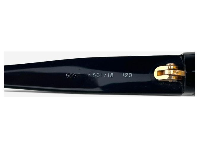 Chanel 2000s 5067 CC Logo Wrap Mask Shield Sonnenbrille Schwarz - Ansicht 8