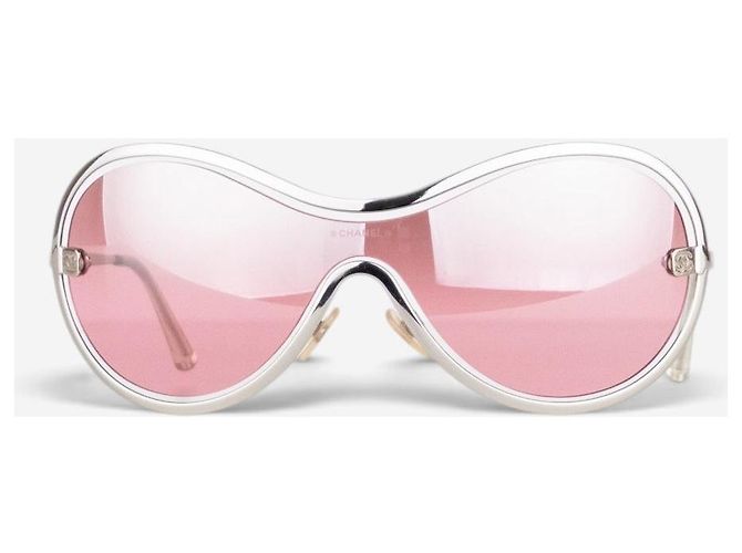 Occhiali da sole maschera shield aviator Chanel 2000s '4030' Rosa - vista 2