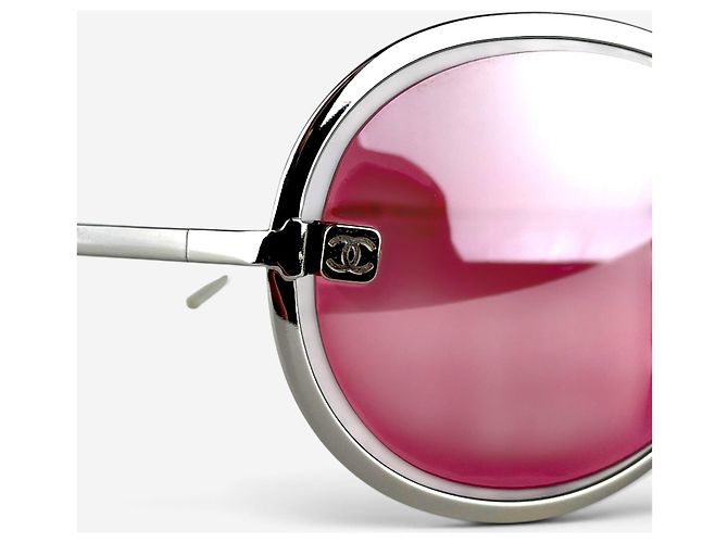 Occhiali da sole maschera shield aviator Chanel 2000s '4030' Rosa - vista 6