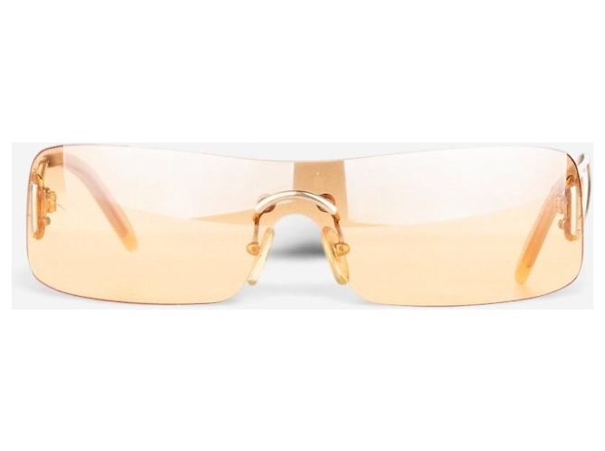Occhiali da sole Wrap Mask Shield 'Miss Diorella' Dior by Galliano anni 2000 Arancione - vista 2