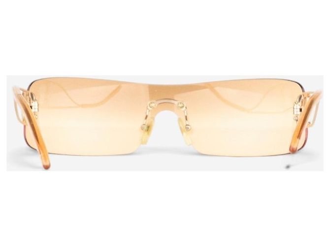 Occhiali da sole Wrap Mask Shield 'Miss Diorella' Dior by Galliano anni 2000 Arancione - vista 5