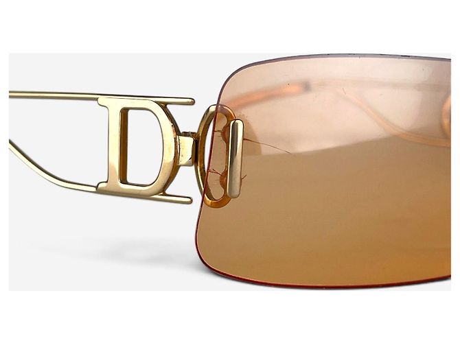 Occhiali da sole Wrap Mask Shield 'Miss Diorella' Dior by Galliano anni 2000 Arancione - vista 6