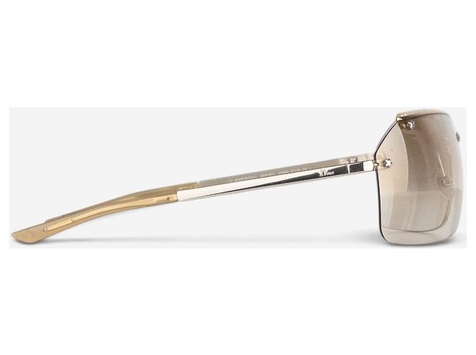 Dior by Galliano 2000er 'Hit 1' randlose Sonnenbrille mit Swarovski-Strass Golden - Ansicht 4