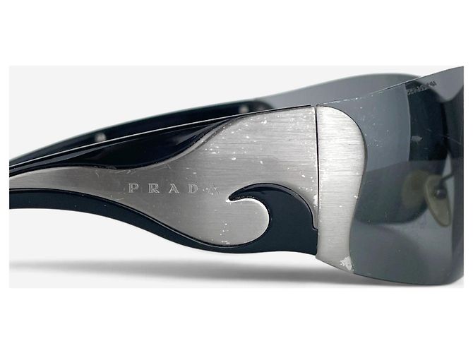 Gafas de sol Máscara Shield Flame Prada SS04 'SRP58F' Negro - vista 10