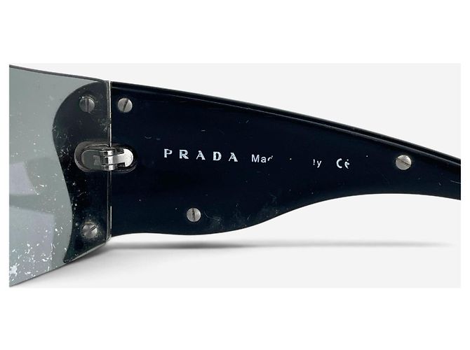 Gafas de sol Máscara Shield Flame Prada SS04 'SRP58F' Negro - vista 12