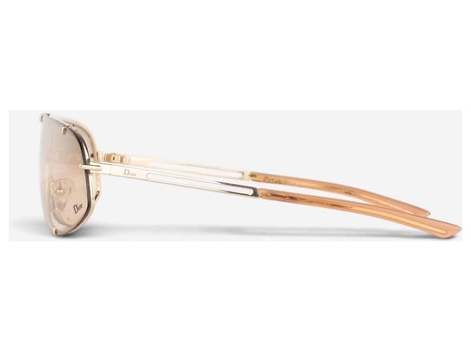 Gafas de sol Dior by Galliano AW00 'Cossack' Wrap Mask Shield Dorado - vista 3
