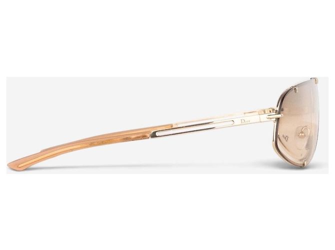 Gafas de sol Dior by Galliano AW00 'Cossack' Wrap Mask Shield Dorado - vista 4