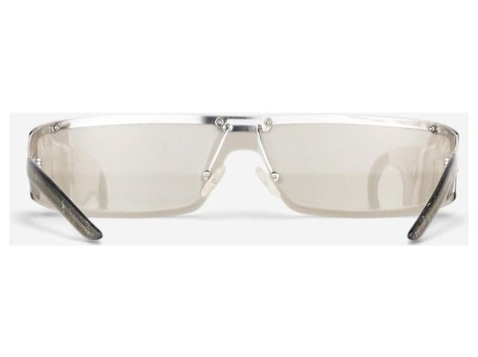 Gucci by Tom Ford 2000er 'GG 1726' Wrap Mask Shield Sonnenbrille Silber - Ansicht 5