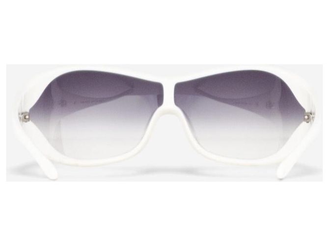 Prada 2000s 'SPR12G' Sport Mask Shield Sonnenbrille Weiß - Ansicht 5