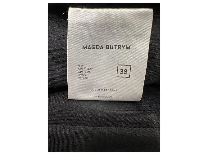Magda Butrym schwarzes Mini-Kleid mit Rüschen und One-Shoulder Sz.38 gebraucht - Ansicht 5
