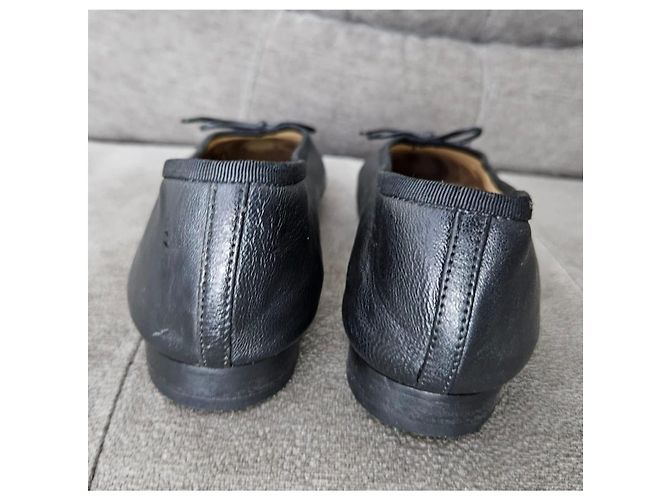 Chanel Sapatilhas de couro Black & Gold Preto Dourado - vista 8